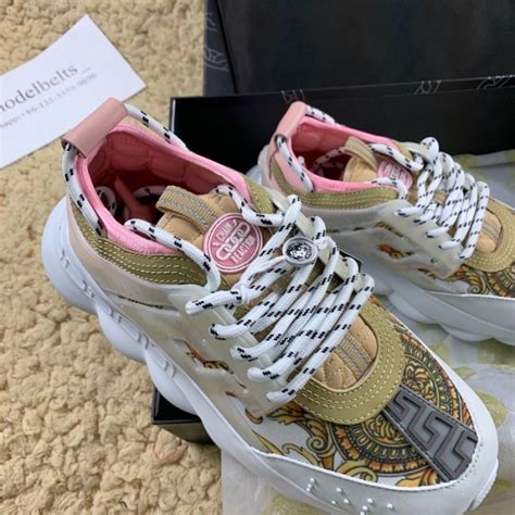 pink versace chain reaction|Versace chain reaction sneakers price.